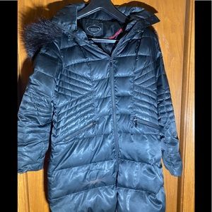 I Madison Luxe Outerware Down Puffer Coat Fux Fur Collar Size M